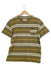 Vorschaubild 1 von T-Shirt Kinder Gr. 176 Oliv Gestreift Brusttasche Kurzarm