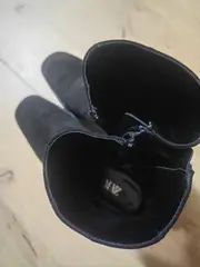 Vorschaubild 2 von Chunky Ankle Boot Stiefelette Damen Schwarz Gr. 37 Textil Blockabsatz