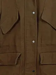 Vorschaubild 4 von Basic Damen Parka Winterjacke Kapuze Fellkragen Braun Gr. XS