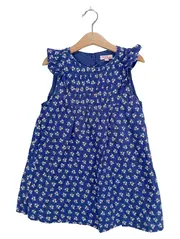 Vorschaubild 1 von Mädchen Sommerkleid Gr. 110 Blau Blumenmuster Feminin