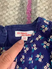 Vorschaubild 3 von Mädchen Sommerkleid Gr. 110 Blau Blumenmuster Feminin