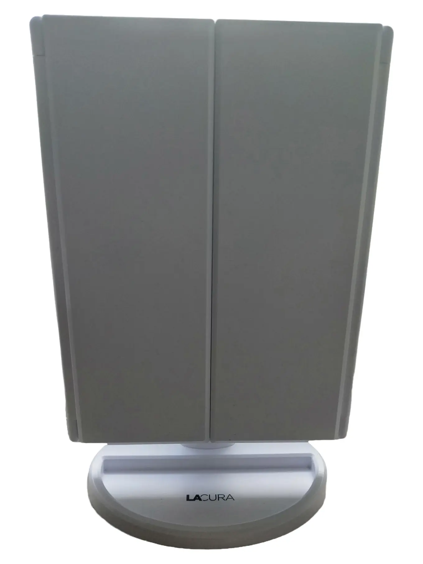 LACURA Kosmetikspiegel LED 3-seitig Schminkspiegel Beleuchtet Kunststoff Weiß