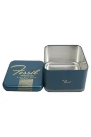 Vorschaubild 3 von Aufbewahrungsbox Metall Petrol Gold Logo Uhrenbox Schmuckbox