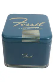 Vorschaubild 1 von Aufbewahrungsbox Metall Petrol Gold Logo Uhrenbox Schmuckbox