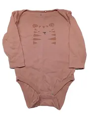 Vorschaubild 1 von Baby Body Langarm Tiermotiv Rosa Gr. 74 Baumwolle Kinder