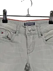 Vorschaubild 2 von Kinder Jeans Regular Fit Grau Gr. 140 Logo Print Baumwolle