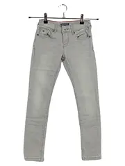 Vorschaubild 1 von Kinder Jeans Regular Fit Grau Gr. 140 Logo Print Baumwolle