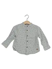 Vorschaubild 1 von Baby Boy Hemd Sternenmuster Gr. 86 12-18M Grau Langarm Casual