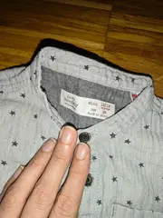 Vorschaubild 4 von Baby Boy Hemd Sternenmuster Gr. 86 12-18M Grau Langarm Casual