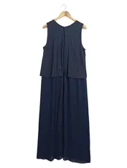 Vorschaubild 2 von Damen Maxikleid Gr. 40/L Blau Elegant Minimalistisch Plissee