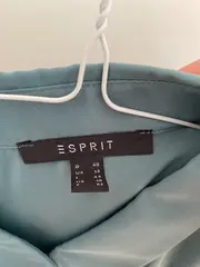 Vorschaubild 7 von Hemdbluse Damen Gr. 40 Türkis Klassische Langarm Bluse