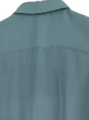 Vorschaubild 6 von Hemdbluse Damen Gr. 40 Türkis Klassische Langarm Bluse