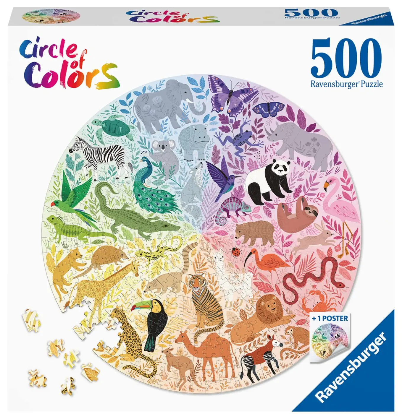 RAVENSBURGER Puzzle 17172 Circle of Colors - Tiere 500 Teile