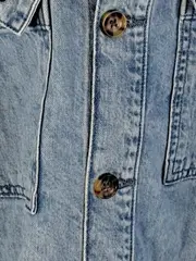 Vorschaubild 2 von Herren Jeansjacke Blau Baumwolle Leinen Gr. L Freizeit Casual