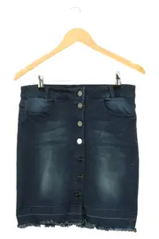 Vorschaubild 1 von Damen Jeansrock Blau Gr. 38/M Casual Modisch Minirock Knopfleiste