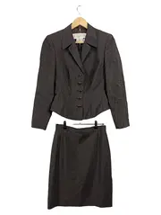 Vorschaubild 1 von Damen Kostüm Blazer Rock Set Gr. 36 Braun Elegant Business