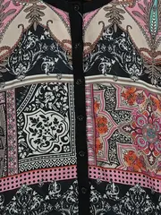 Vorschaubild 2 von Damen Strickjacke Paisley Muster Mehrfarbig Gr. 40;L Casual