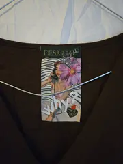Vorschaubild 4 von Damen Kleid Gr. L Braun Langarm Schmetterling V-Ausschnitt