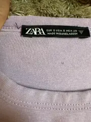 Vorschaubild 6 von Damen Basic Crop T-Shirt Lila Gr. S Kurzarm Baumwolle Alltag