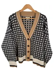 Vorschaubild 1 von Modern Heritage Francesca Strickjacke Damen Gr. 42 Beige Schwarz Wolle