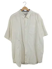 Vorschaubild 1 von Herren Kurzarmhemd Freizeithemd Gr. 3XL Beige Leinen Regular