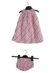 Vorschaubild 3 von Baby Mädchen Kleid Set kariert Rosa Gr. 86 mit Bloomers