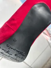 Vorschaubild 4 von Damen Pumps Rot Elegant Gr. 40 High Heels Textil Absatz 10cm