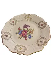 Vorschaubild 1 von Sammelteller Blumenmuster Klassisch Weiß Porzellan 32cm