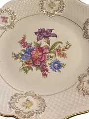 Vorschaubild 2 von Sammelteller Blumenmuster Klassisch Weiß Porzellan 32cm