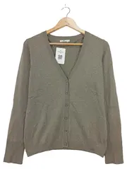 Vorschaubild 1 von Damen Strickjacke Gr. 36/S Grau Klassisch Baumwolle Elegant