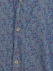 Vorschaubild 4 von Herren Business Hemd Langarm Blau Floral Gr. 52 XL Modern