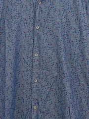 Vorschaubild 3 von Herren Business Hemd Langarm Blau Floral Gr. 52 XL Modern