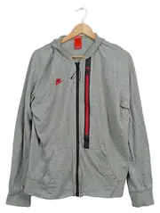 Vorschaubild 1 von Herren Trainingsjacke Kapuzenjacke Grau Gr. L Baumwolle Sportlich