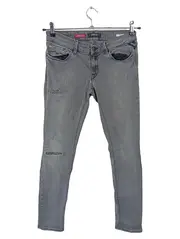 Vorschaubild 1 von Hyperflex Slim Fit Jeans Herren W28 Grau Destroyed Used Look