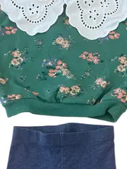 Vorschaubild 4 von Baby Mädchen Set Blumenmuster Pullover Leggings Mehrfarbig Gr. 68