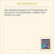 Vorschaubild 3 von Ars Edition Ehequiz 111 Fragen Partnerschaftsspiel Hochzeit Jubiläum Quiz