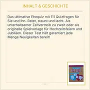 Vorschaubild 4 von Ars Edition Ehequiz 111 Fragen Partnerschaftsspiel Hochzeit Jubiläum Quiz