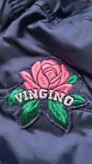 Vorschaubild 3 von Mädchen Steppjacke Gr. 92 Navy Blau Kapuze Rose Winterjacke