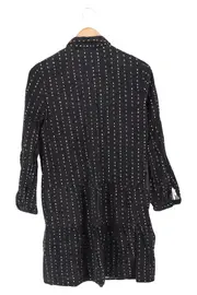 Vorschaubild 2 von Damen Blusenkleid Gr. 38/M Schwarz Gepunktet Casual Vintage