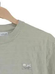 Vorschaubild 3 von Kinder T-Shirt Gr. 140 Kurzarm Gestreift Grün Salbei