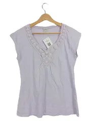 Vorschaubild 1 von Damen T-Shirt Gr. 38/M Lila Feminin mit Häkeldetail