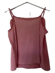 Vorschaubild 6 von Damen Top Gr. 42/XL Rosa Spaghettiträger Rüschen Feminin