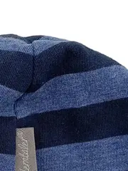 Vorschaubild 3 von Baby Mütze gestreift Blau Gr. 43 5-6 Monate Baumwolle