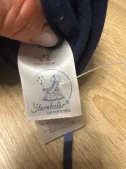 Vorschaubild 4 von Baby Mütze gestreift Blau Gr. 43 5-6 Monate Baumwolle