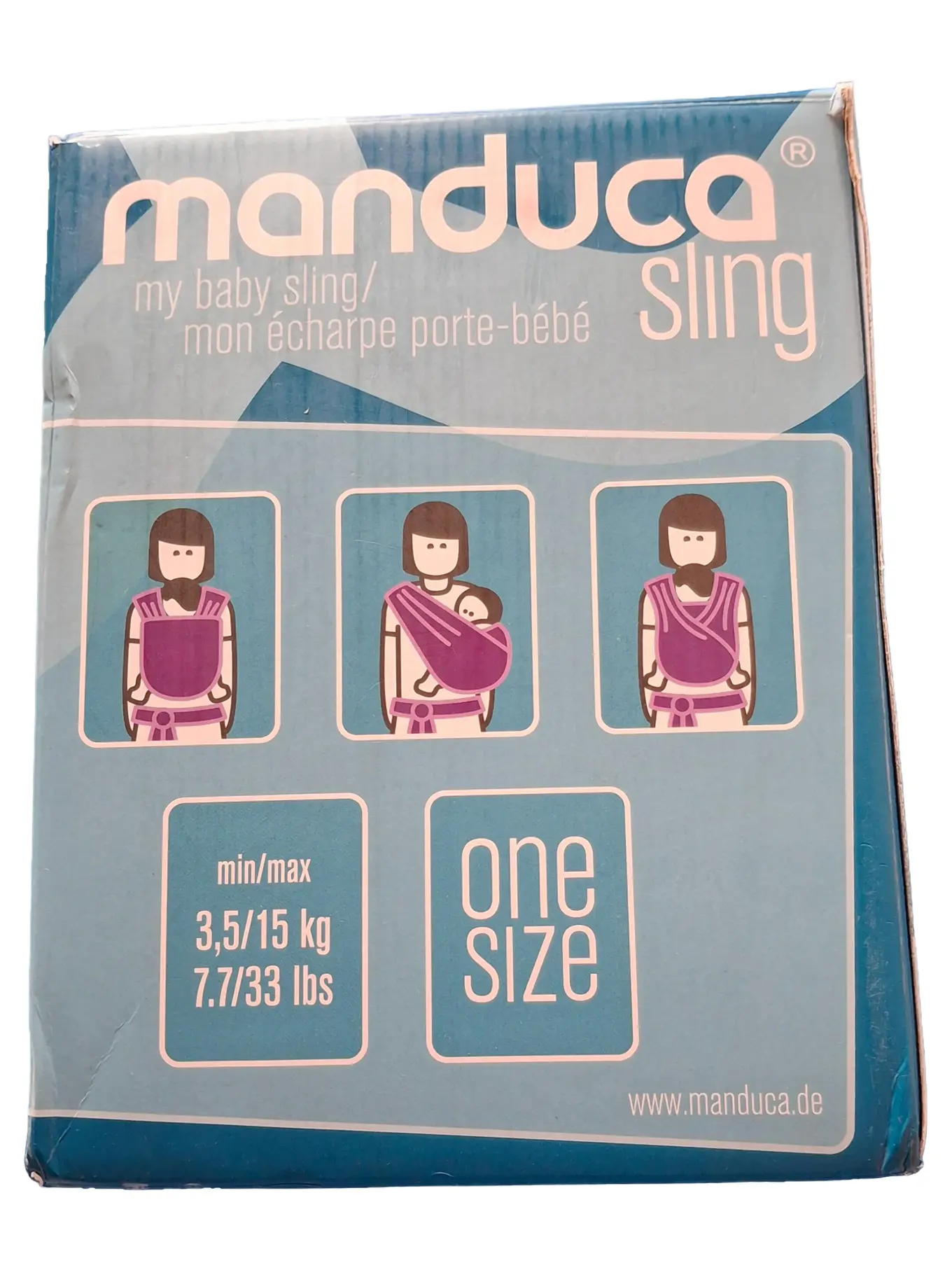 MANDUCA Tragetuch Sling Babytrage One Size Grau Baumwolle