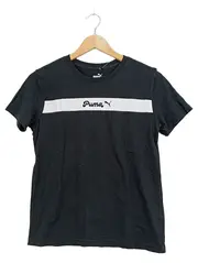 Vorschaubild 1 von Damen Sport T-Shirt Schwarz Gr. S Logo-Print Baumwolle