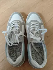 Vorschaubild 3 von Sneaker Low Damen Leder Gr. 39 Weiß Schnürung Freizeit