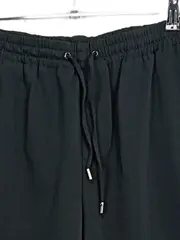 Vorschaubild 2 von Stoffhose Damen M Schwarz Uni Casual Polyester Zugband Gr. 38