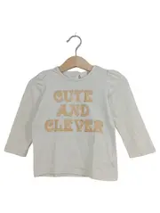 Vorschaubild 1 von Baby Langarmshirt Cute and Clever Gr. 80 Weiß Mädchen