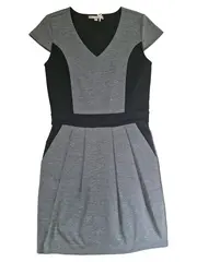 Vorschaubild 1 von Broadway Damen Freizeitkleid Grau Gr. 38/M Kurzarm Casual